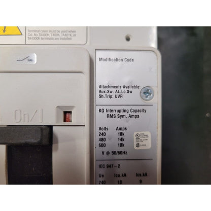 EATON KG3400S42 Series C Circuit Breaker (400A) (New)