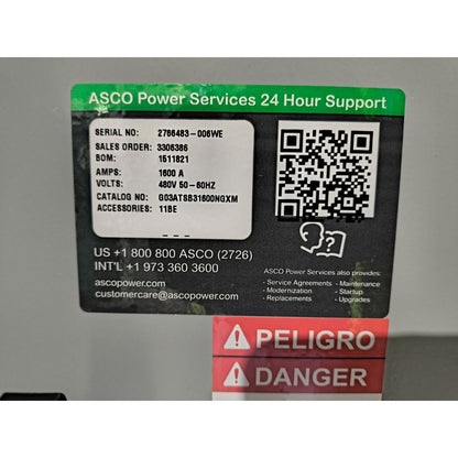 ASCO Series 300 G03ATSB31600NGXM Automatic Transfer Switch (1600A) (New)