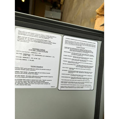 CAT TCF3B6MXX2X3XXRXX0 Automatic Transfer Switch (600A) (Used)