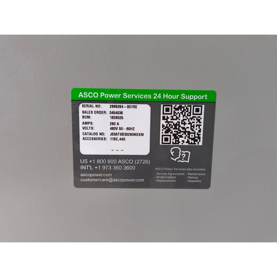 ASCO Series 300 J03ATSB30260NGXM Automatic Transfer Switch (260a) (New)