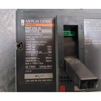 Merlin Gerin NSF250 N Breaker (250A) (Used)