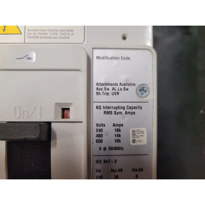 EATON KG3400S42 Series C Circuit Breaker (400a) (New)