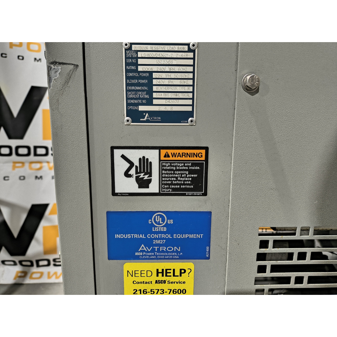 Avtron LSH100 Outdoor Resistive Load Bank (100 kW) (New)