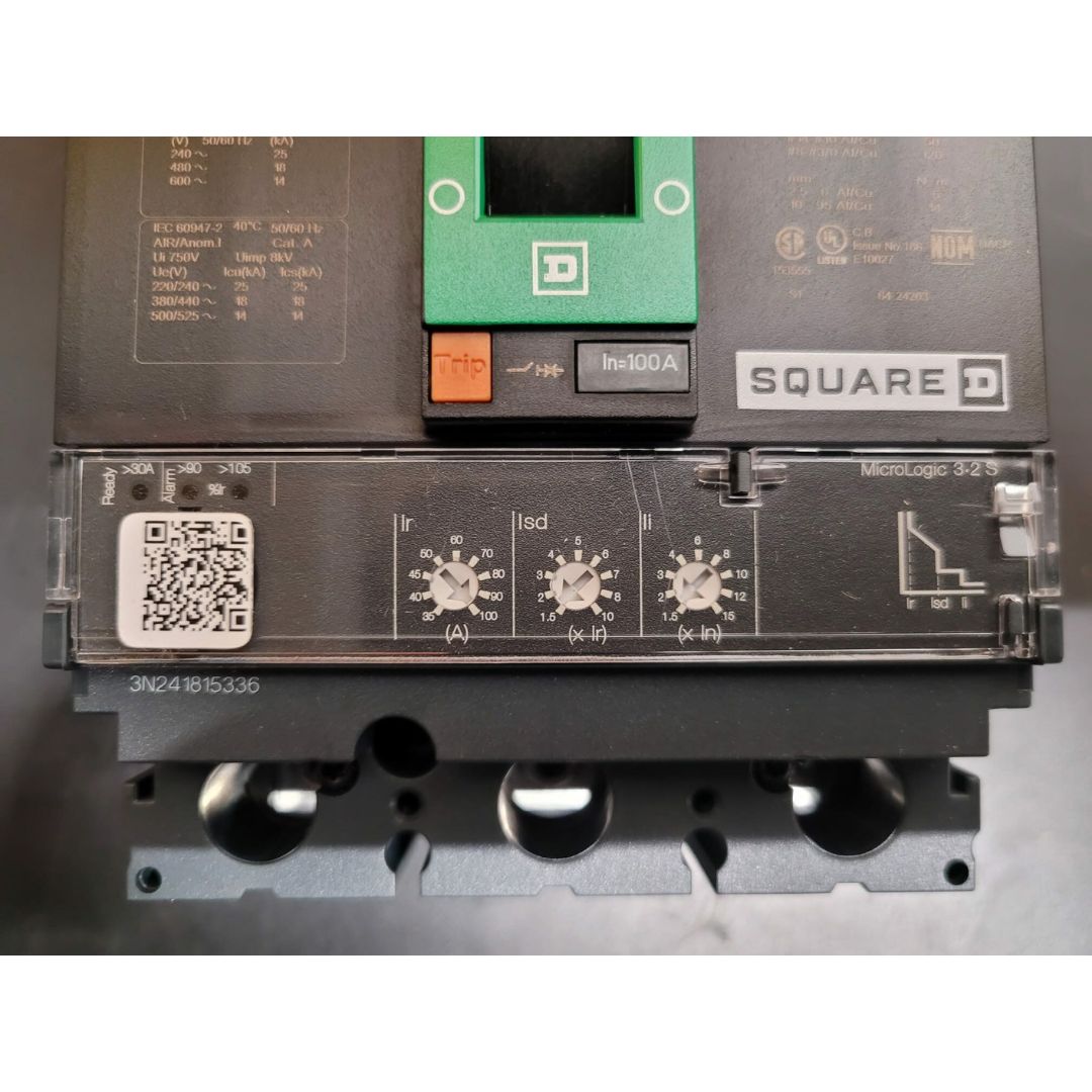 Square D HDP36100CU33XTX Breaker LCB, HD, MICRO LSI, 100% (100A) (New)