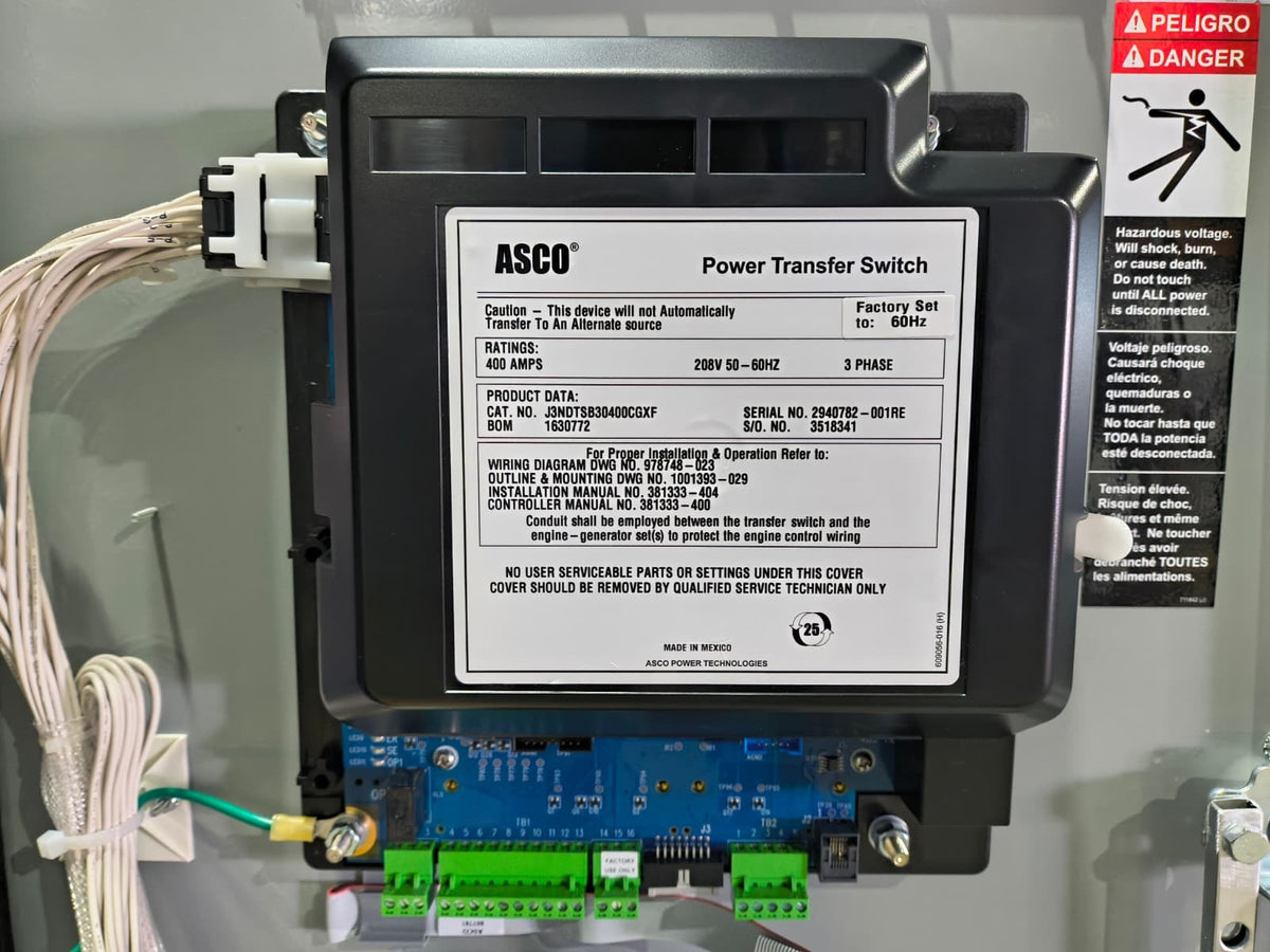 ASCO 300 Series J3NDTSB30400CGXF Automatic Transfer Switch (400A) (New)