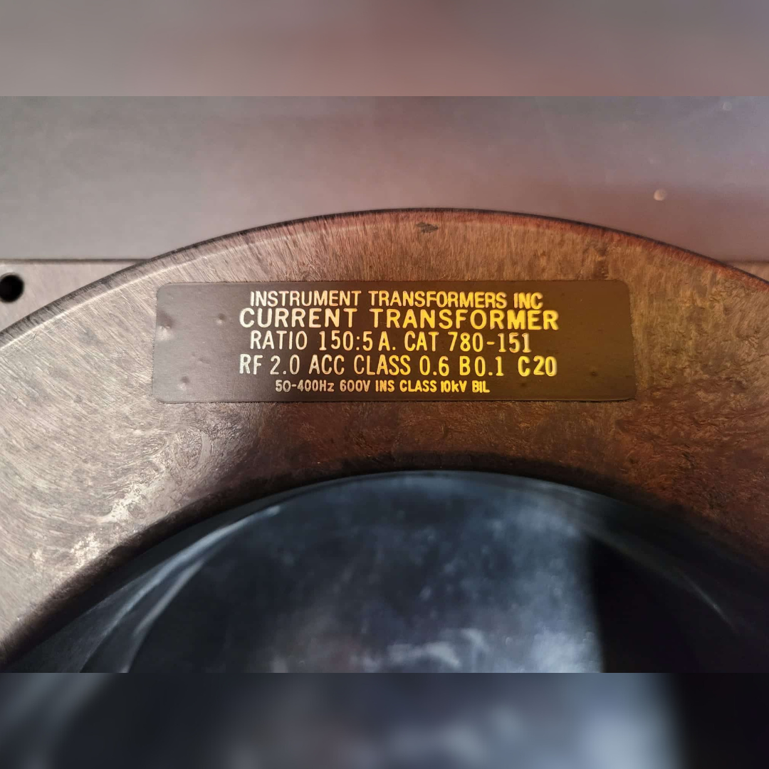 GE ITI 780-151 Current Transformer sticker