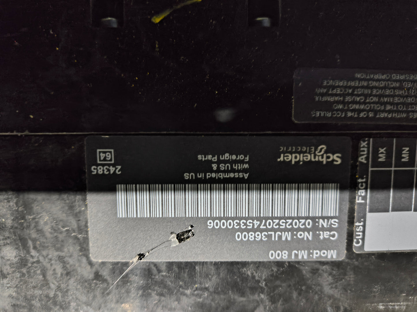 New 800 Amp ASCO Series 300 H03AUSA30800NGXM Automatic Transfer Switch