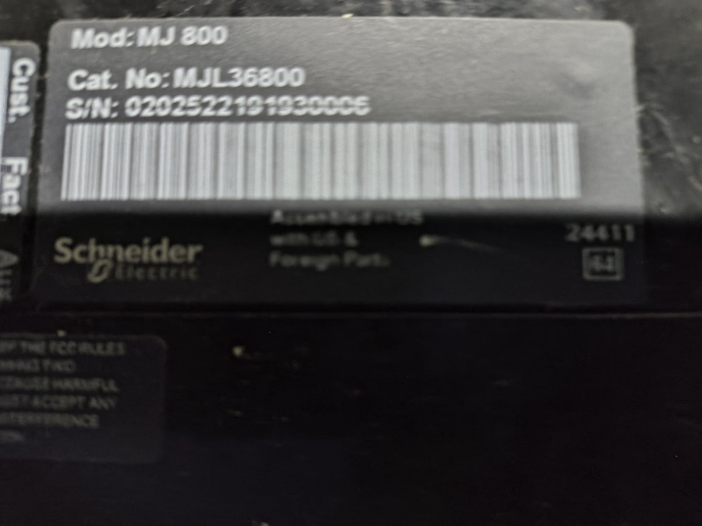New 800 Amp ASCO Series 300 H03AUSA30800CGXM Automatic Transfer Switch