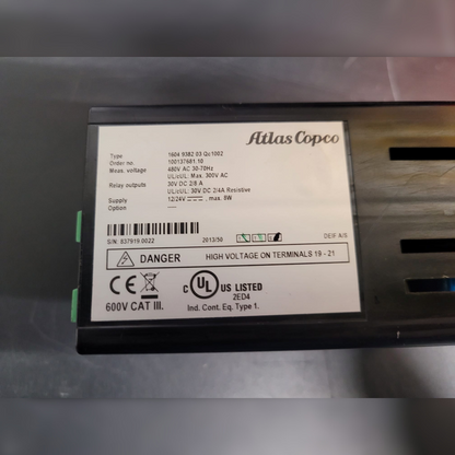 Atlas Copco Qc1002 Controller sticker