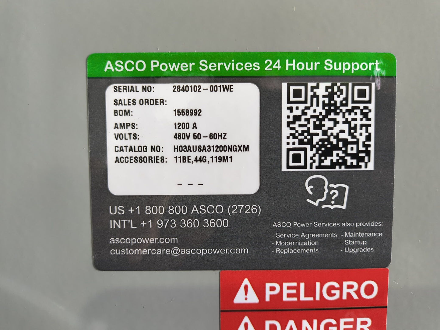 New 1200 Amp ASCO Series 300 H03AUSA31200NGXM Automatic Transfer Switch (ATS00370)