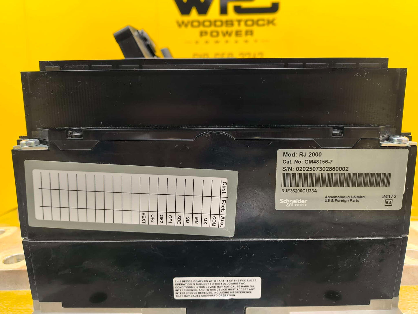 Used 2000 Amp Square D RJF36200CU33A Circuit Breaker (BRK091PA-PHILA)