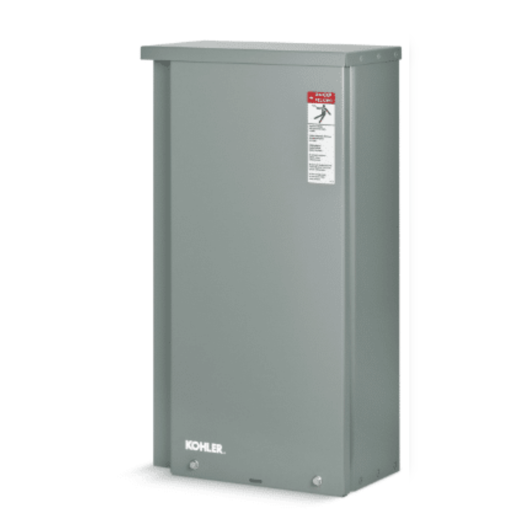New 100 Amp Kohler RXT 100A Automatic Transfer Switch front and side view