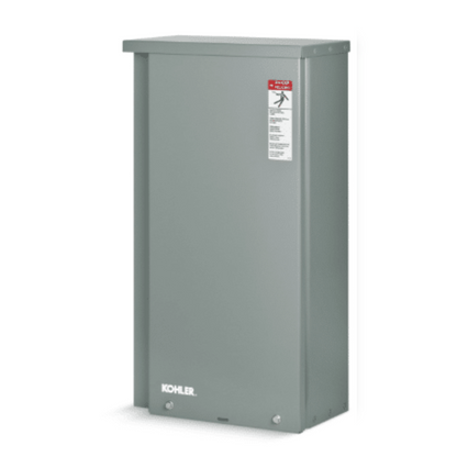 New 100 Amp Kohler RXT 100A Automatic Transfer Switch front and side view