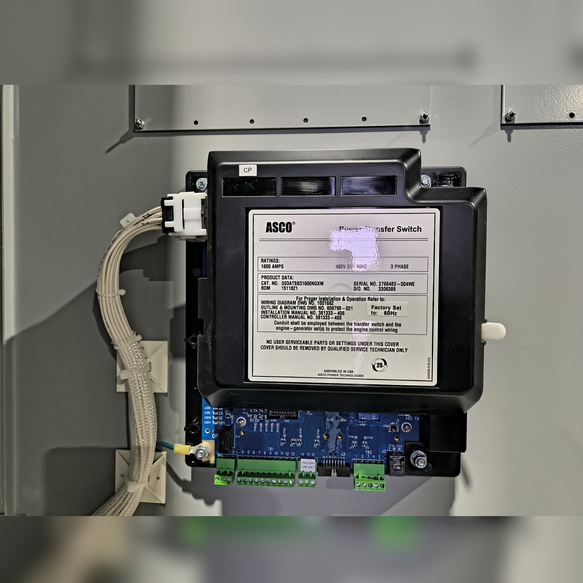 New 1600 Amp ASCO Series 300 G03ATSB31600NGXM Automatic Transfer Switch Part