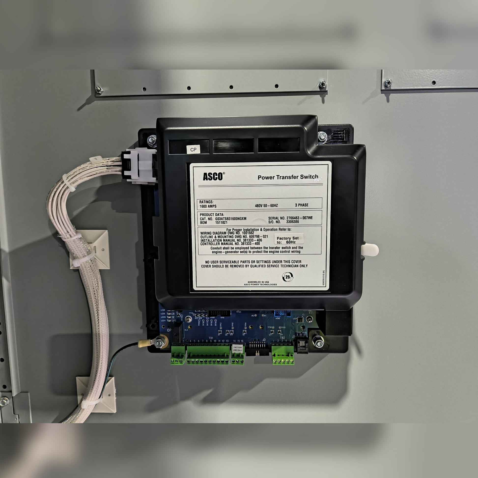 New 1600 Amp ASCO Series 300 G03ATSB31600NGXM Automatic Transfer Switch Part