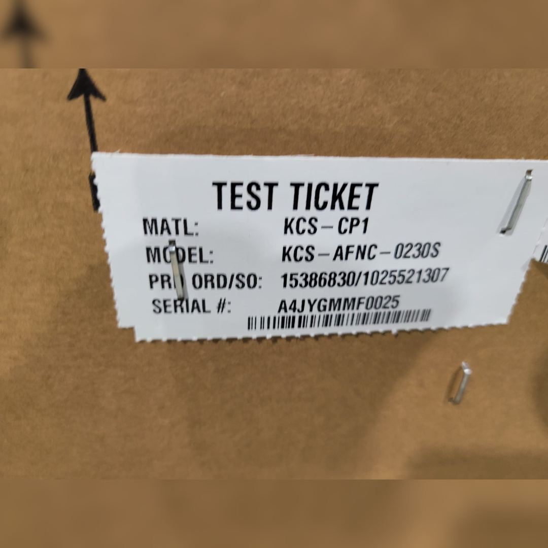 New 230 Amp Kohler KCS-AFNC-0230S Automatic Transfer Switch test ticket