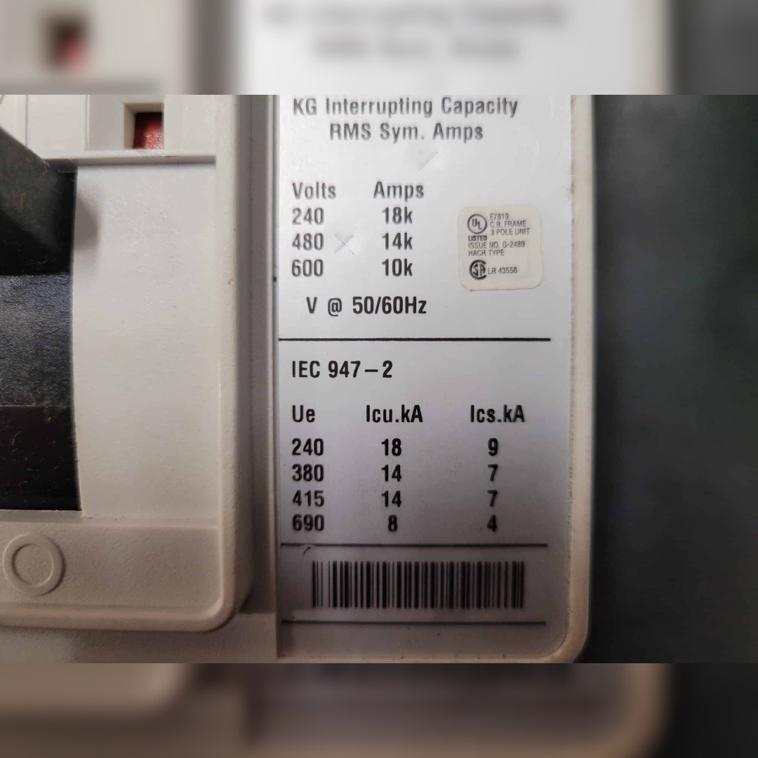 New 400 Amp EATON KG3400S42 Series C Circuit Breaker details