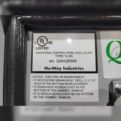 New 800 Amp ASCO 300 Series H03ATSB30800NGXF notice sticker