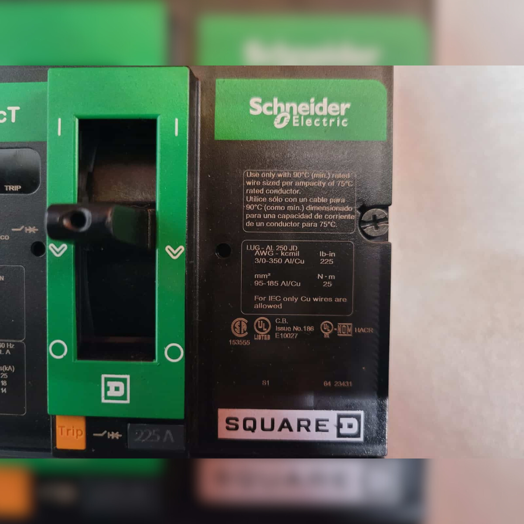 Surplus 225 Amp Square D JDP36225CTX Breaker details