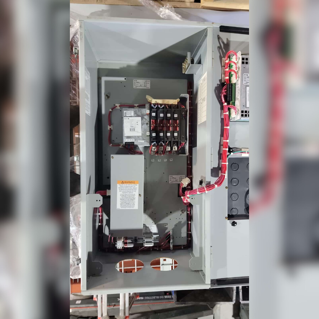 Used 100 Amp CAT ATC Automatic Transfer Switch inside view