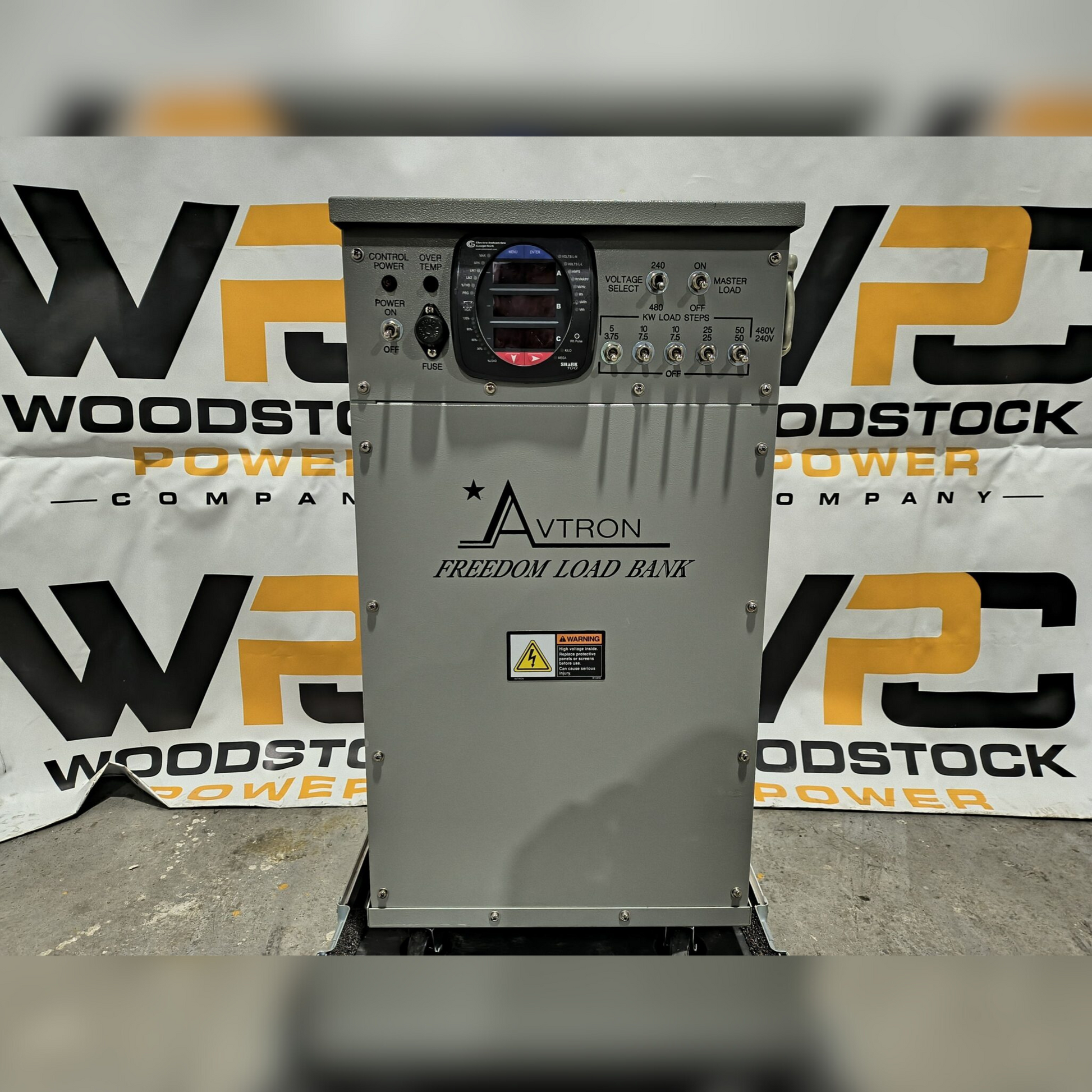 Used 100 kW Avtron LPH100/D34963 Portable Resistive Load Bank Front View