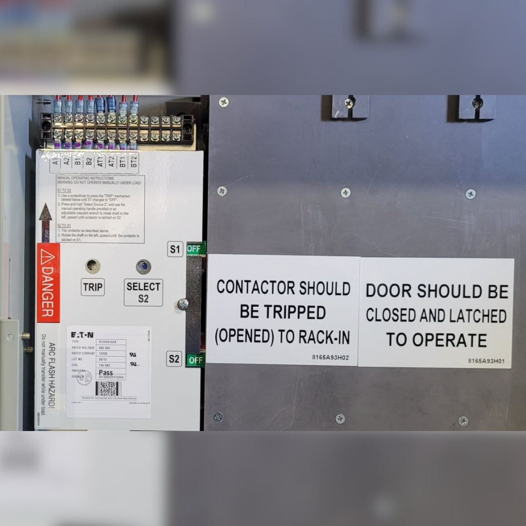 Used 1000 Amp Eaton BIC3C3E30600XSU Automatic Transfer Switch