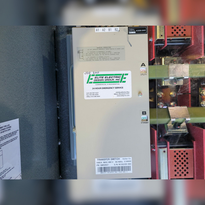 Used 1000 Amp Kohler KSS-DCTA-1000S Automatic Transfer Switch 24 Hour Emergency Service Sticker