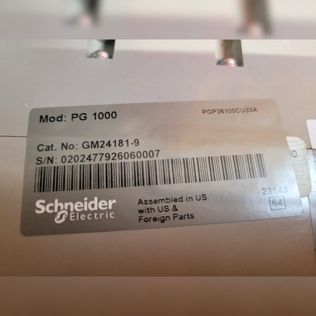 Used 1000 Amp Square D PGP36100CU33A LSI Breaker sticker