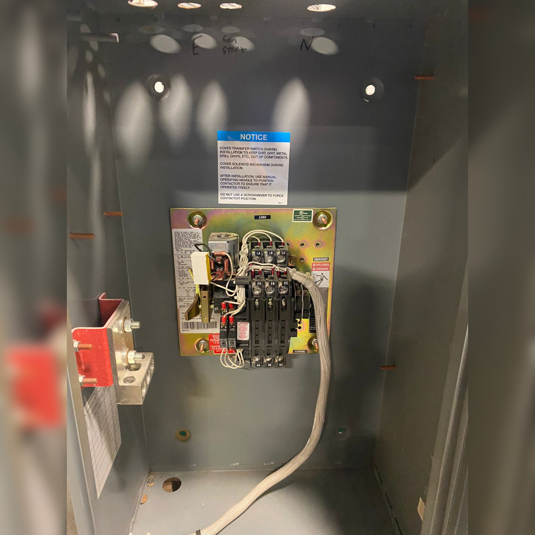 Used 104 Amp Kohler GM23274 Automatic Transfer Switch inside view