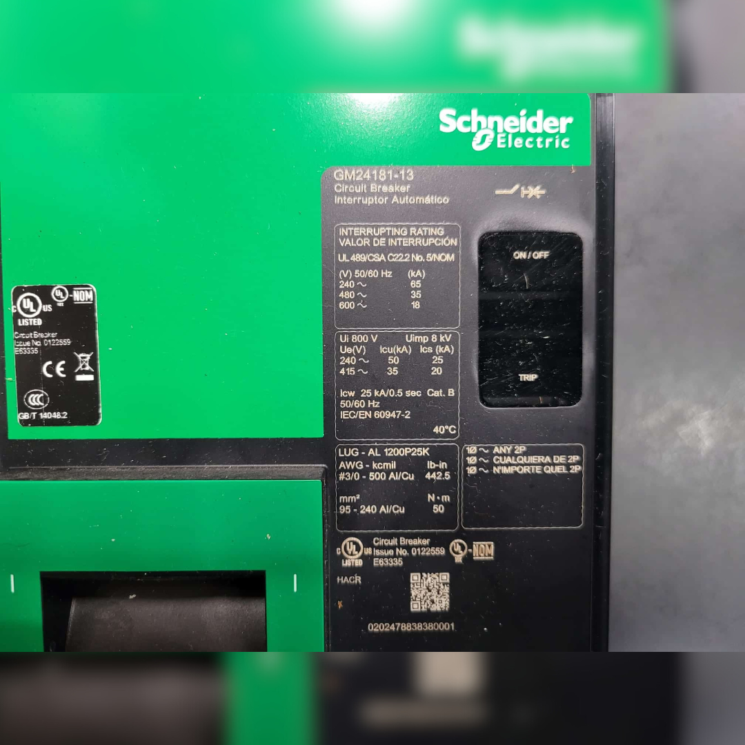 Used 1200 Amp Square D PGP36120CU33A LSI Breaker details