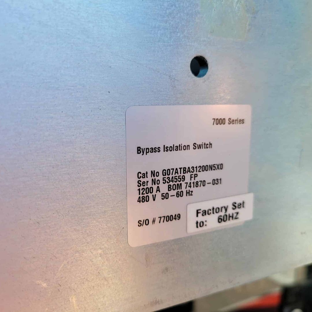 Used 200 amp ASCO G07APBA31200N5XC Automatic Transfer Switch