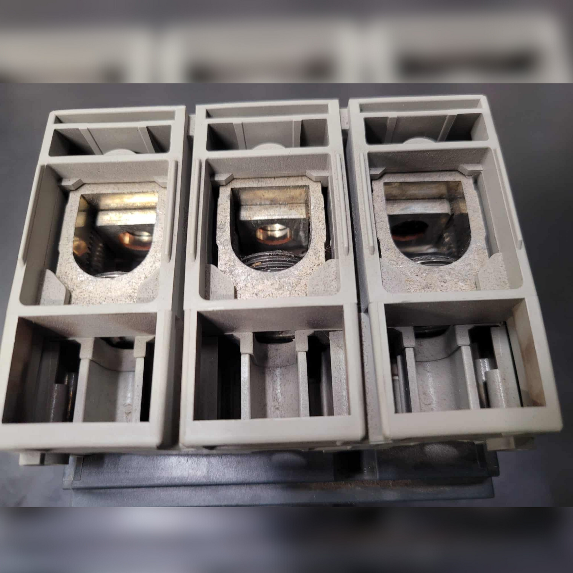 Used 250 Amp Merlin Gerin NSF250 N Breaker Top View