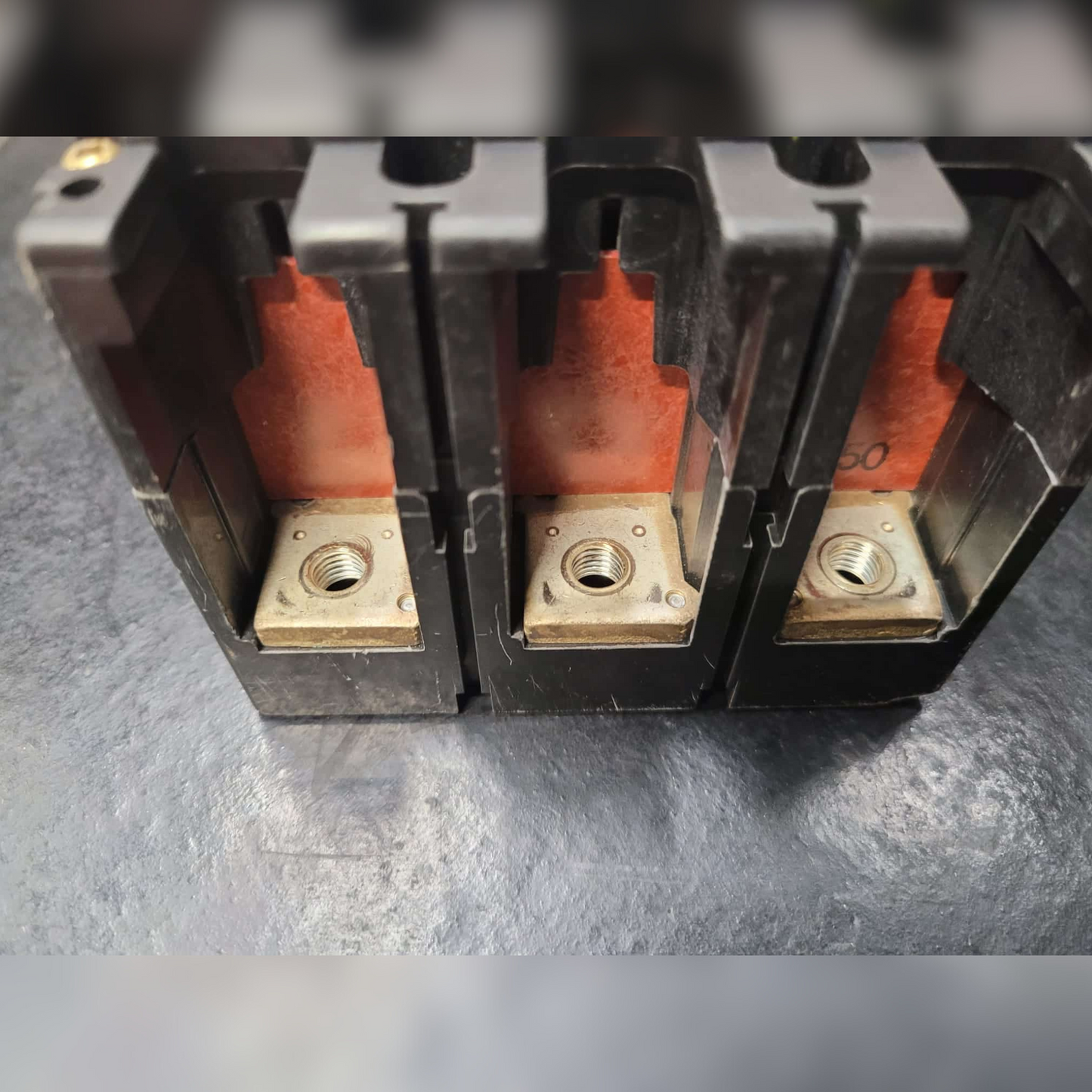 Used 250 Amp Terasaki TemBreak XS250NJ Breaker Bottom View