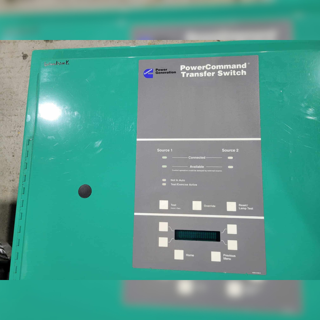 Used 260 Amp Onan BTPCB-5703427 Automatic Transfer Switch sticker