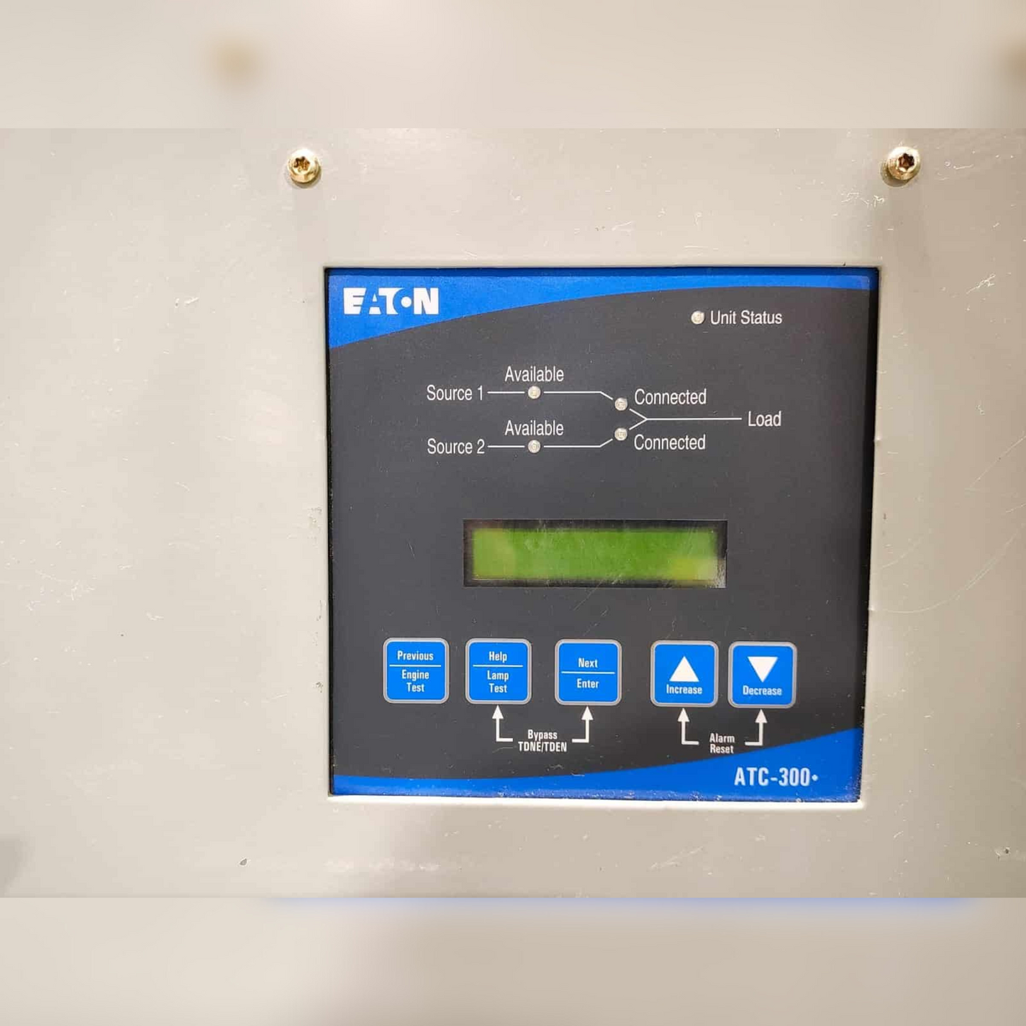 Used 400 Amp EATON ATC3C2X30400BSU Automatic Transfer Switch Controls