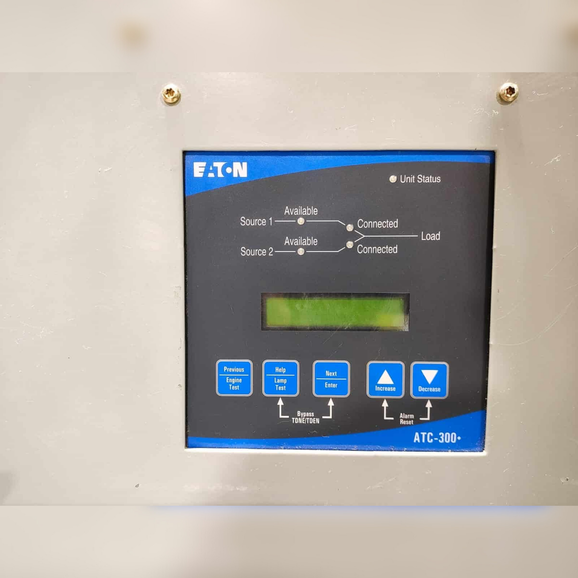 Used 400 Amp EATON ATC3C2X30400BSU Automatic Transfer Switch Controls