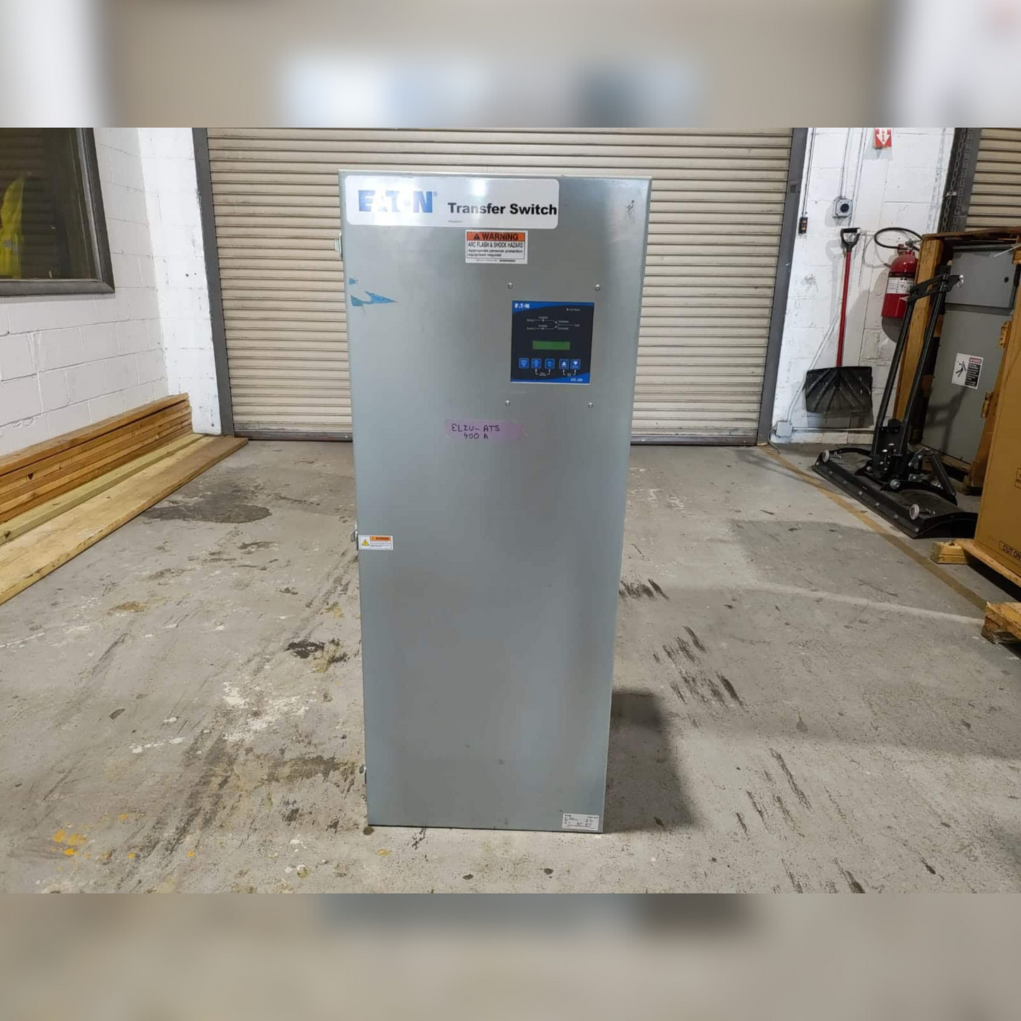 Used 400 Amp EATON ATC3C2X30400BSU Automatic Transfer Switch Front View