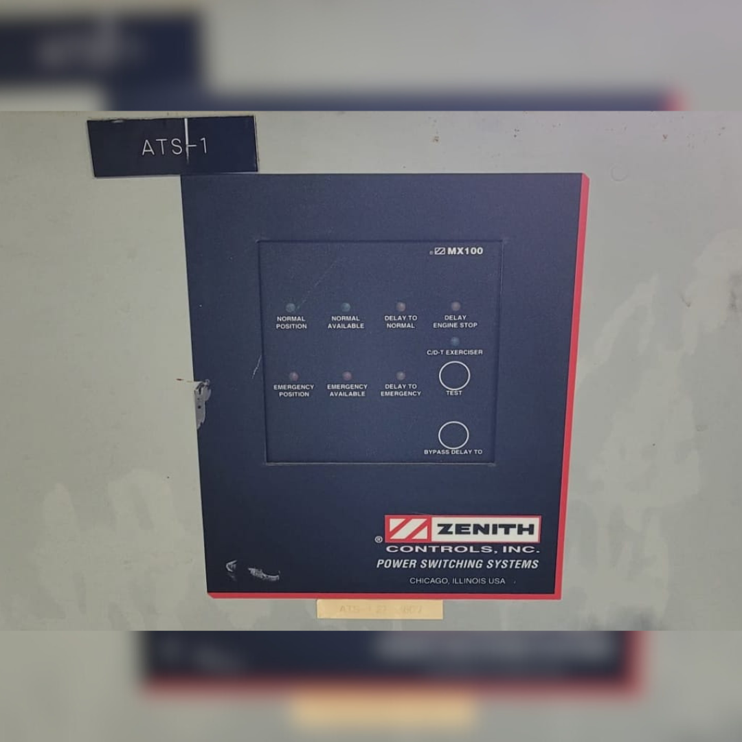 Used 400 Amp Zenith ZTG2K40EC-7 Automatic Transfer Switch controls