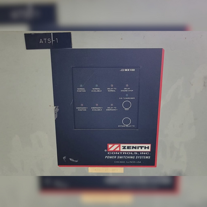 Used 400 Amp Zenith ZTG2K40EC-7 Automatic Transfer Switch controls