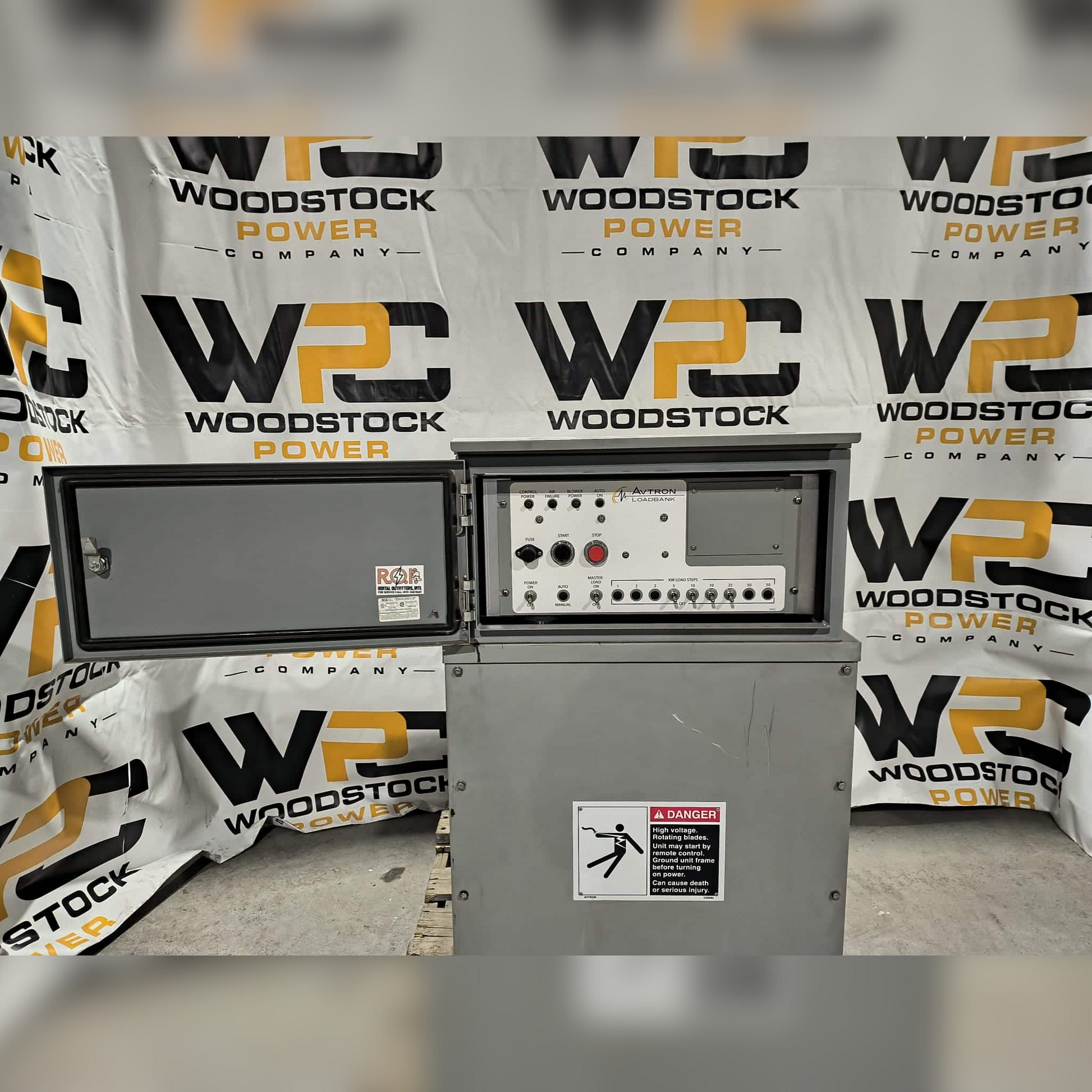 Used 50 kW Avtron LSH50 Outdoor Resistive Load Bank Front View
