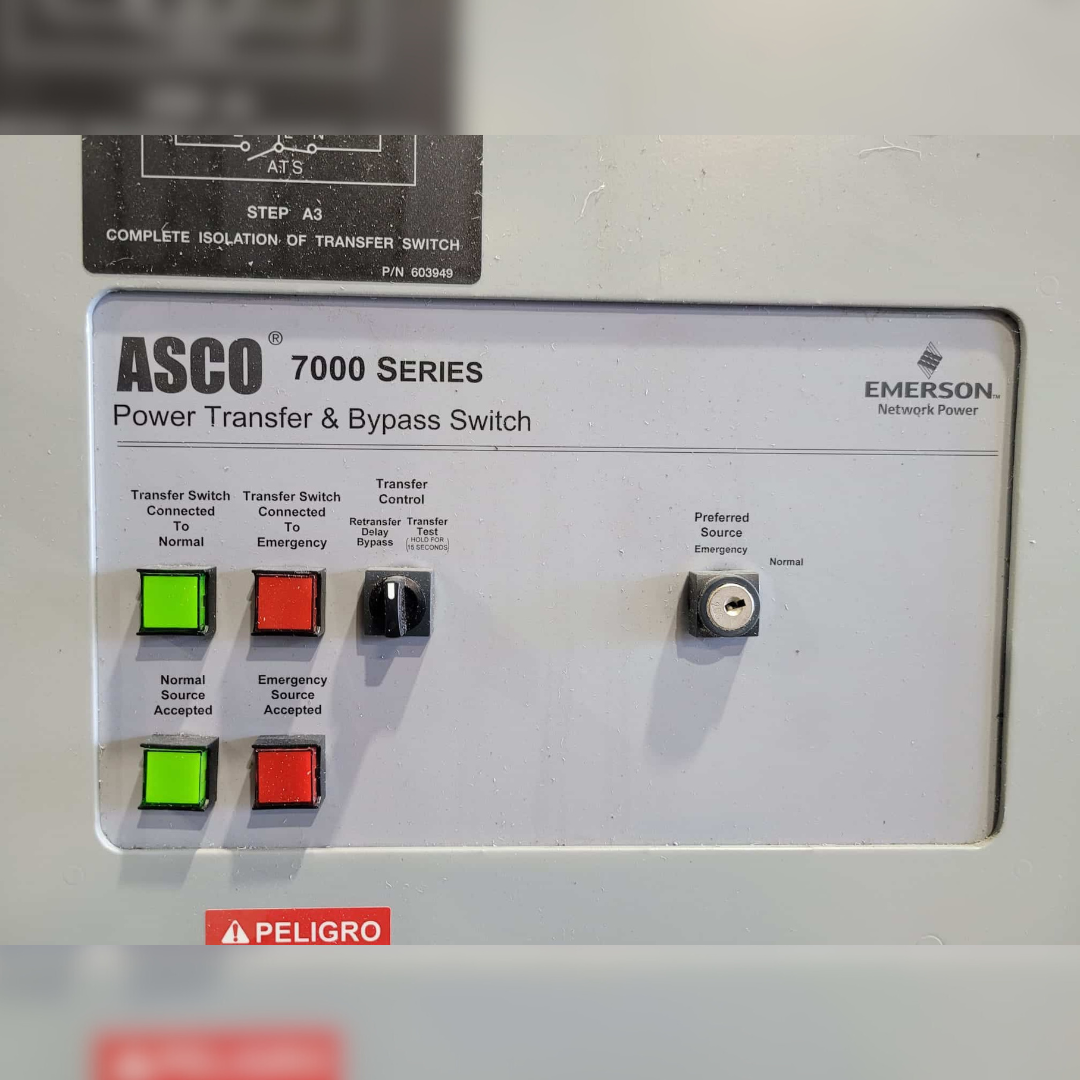 Used 800 amp ASCO H0715BA30800NSXC Automatic Transfer Switch controls