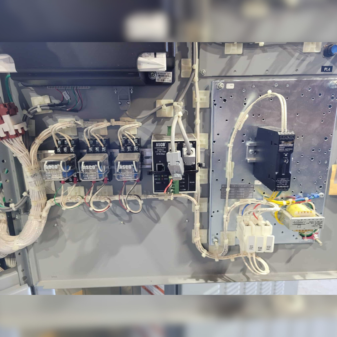Used 800 amp ASCO H0715BA30800NSXC Automatic Transfer Switch inside view