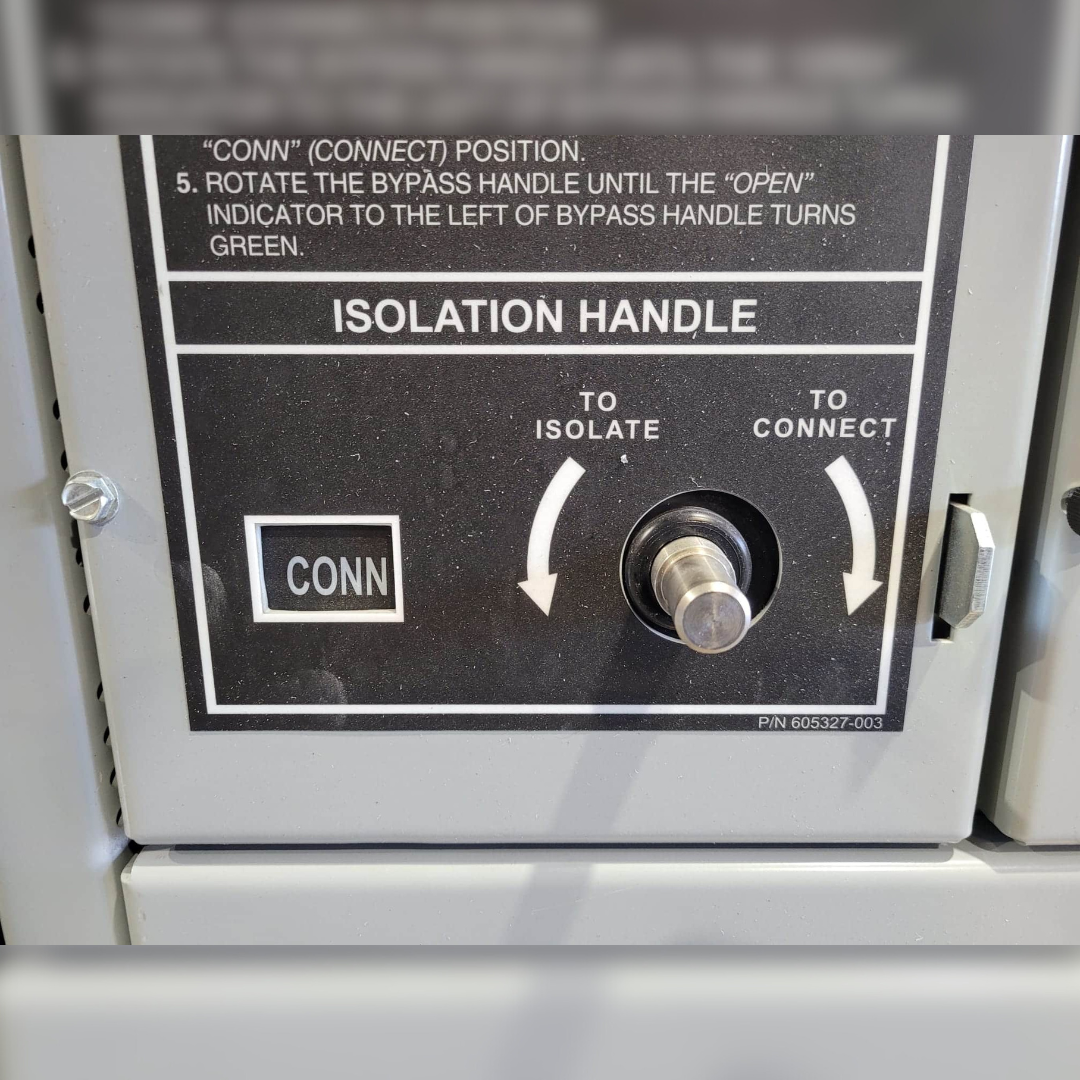 Used 800 amp ASCO H0715BA30800NSXC Automatic Transfer Switch isolation handle
