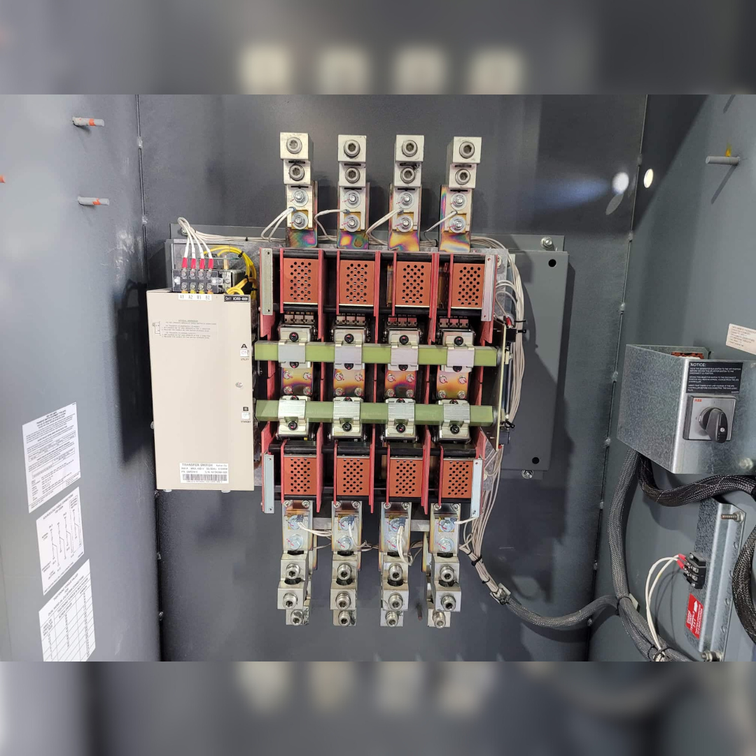 Used 800 amp Kohler KSS-AMVA-0800S Automatic Transfer Switch inside view