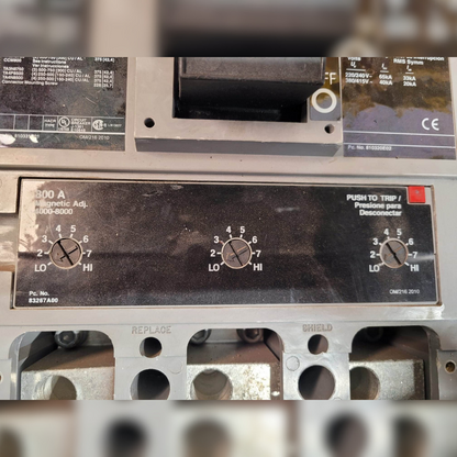 Used 800 Amp Siemens MXD63B800 Breaker controls