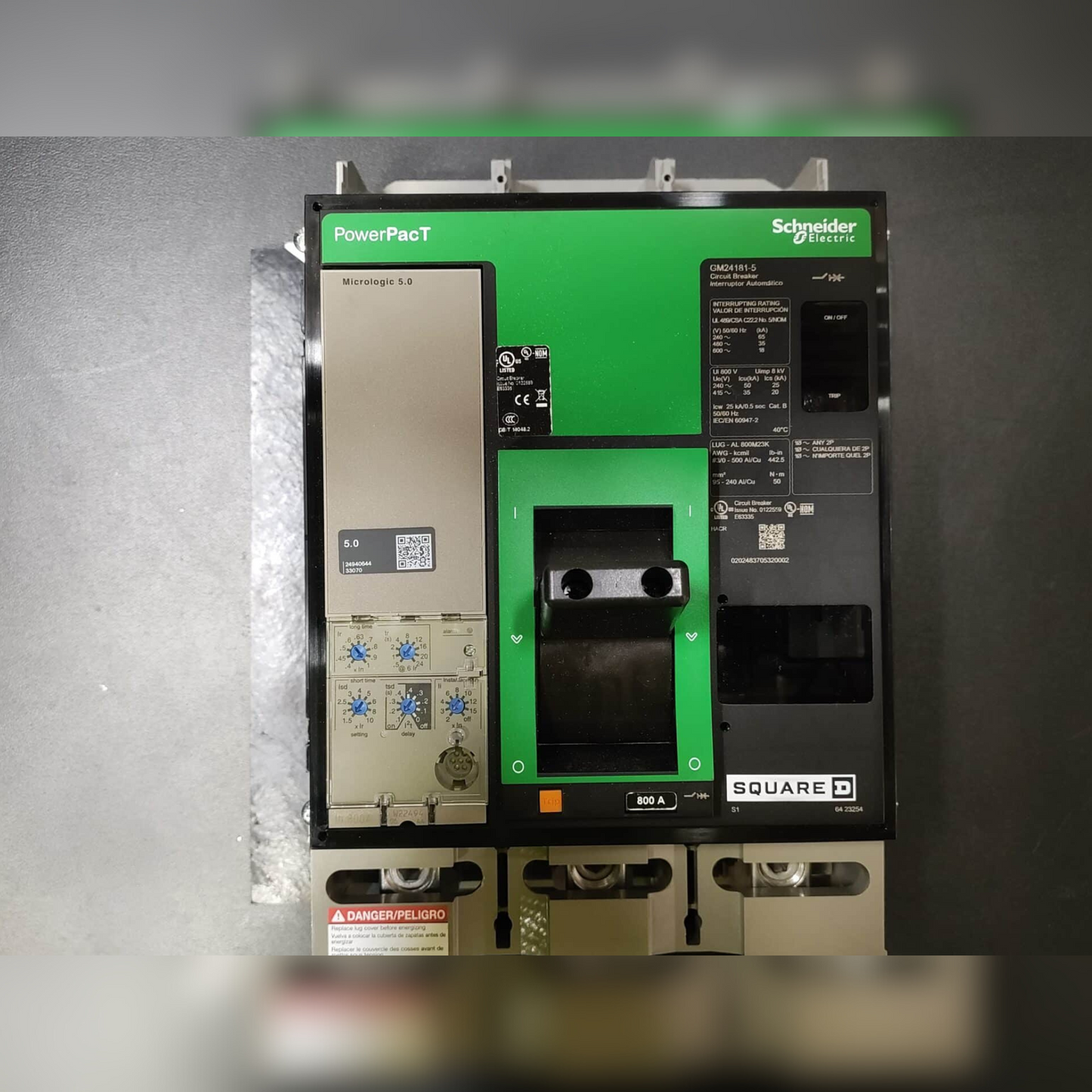 Used 800 Amp Square D PG 800 Breaker Front View